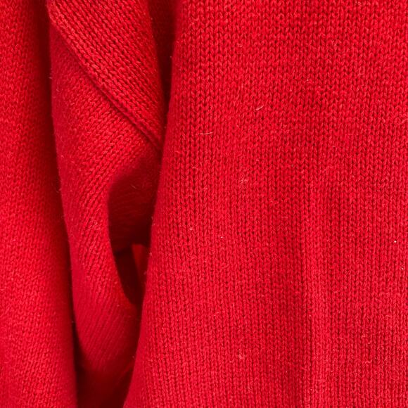 Vintage Y2K Victoria Jones Red Knit Cropped 3/4 Sleeve Knit Sweater Shirt Sz PM - Picture 14 of 16